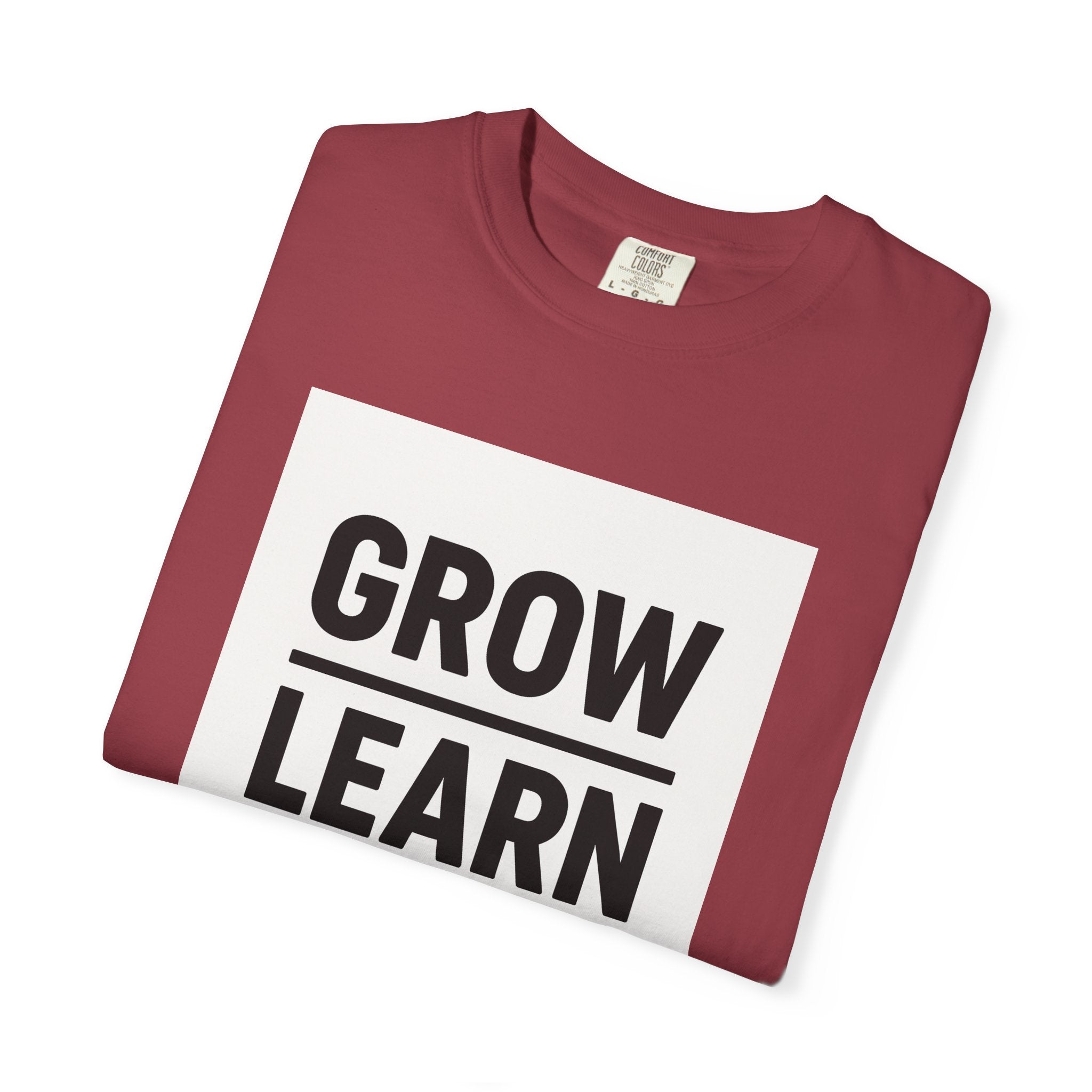 Inspirational Unisex T-Shirt, Motivational Tee, Grow Learn Give Shirt, Casual Wear, Gift for Teachers, Positive Vibes Apparel