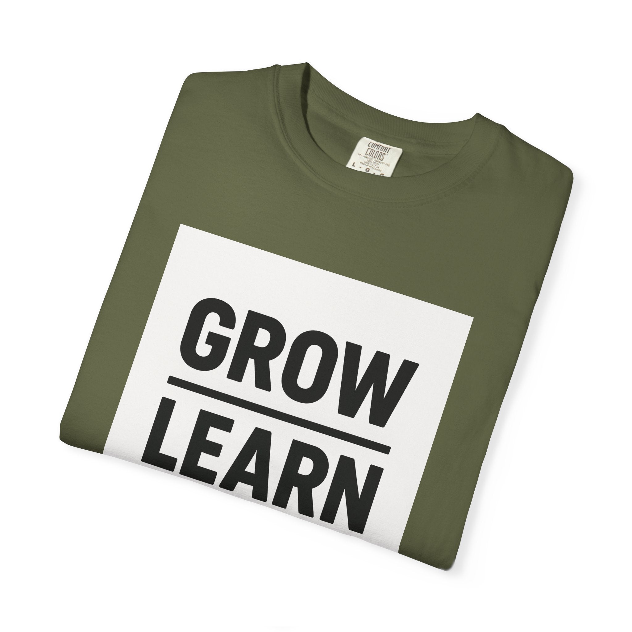 Inspirational Unisex T-Shirt, Motivational Tee, Grow Learn Give Shirt, Casual Wear, Gift for Teachers, Positive Vibes Apparel